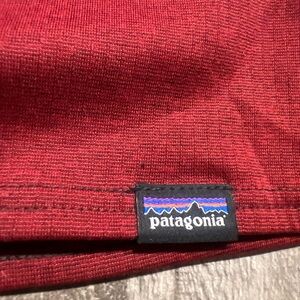 Patagonia Red Lightweight Capilene Baselayer Quarter-zip Mens Large